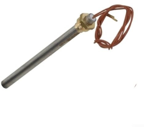 Hot Rod - Accenditore di accensione, 350 W, 230 V, elemento riscaldante per stufa a pellet, lunghezza 170 mm, diametro 12,5 mm con filettatura da 3/8
