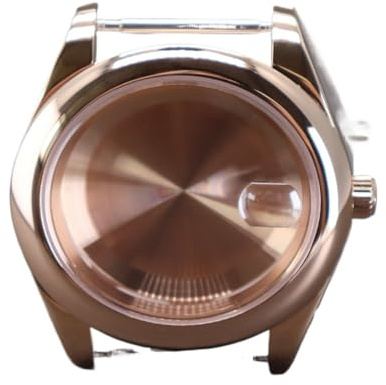 1 st 36 mm 39 klockfodral med rund kant Safirkristall for Miyota 8215 Ersättningstillbehör(Rose Gold C,39mm 8215)