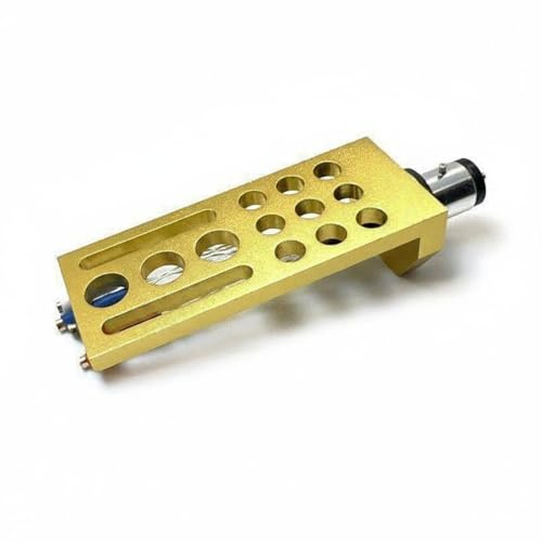 Jinhxofs Portatestina SME Set Viti Completo Portatestina in Alluminio Cavi Inclusi Supporto Testina Giradischi per Audiofili, Impianto High-Fidelity, Oro