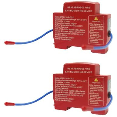 Extintor Cuadro Electrico, Extintor para Casa, Dispositivo AutomáTico de ExtincióN de Incendios Por Aerosol para Panel EléCtrico, Montaje En Riel Din para Armarios EléCtricos E Industriales TambiéN