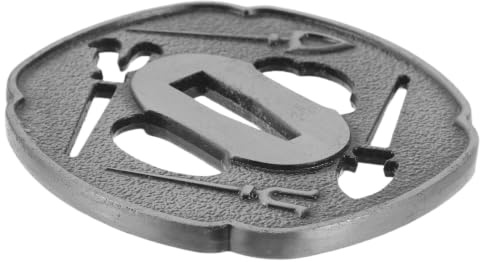 Holibanna Traditional Japanese Samurai Tsuba Metal Guard with Engraved Dragon, .x.x.cm, Providing Grip Comfort and Improved Balance for Display and Restoration
