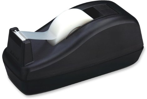 Scotch : Deluxe Tisch-Klebebandabroller, befestigter 2,5 cm Kern, stark gewichtet, schwarz – Verkauft als 2 Packungen mit je 1 – / – insgesamt 2 Stück
