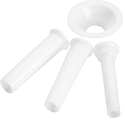 Westmark Set de Embudo de llenado de salchichas, 4 piezas, ø 1.5 cm, 2.0 cm y 2.3 cm , Accesorios para la picadora Westmark 97502260/Gr. 5, Plástico, Blanco, 14932230