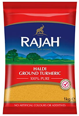 Rajah Spices Haldi Ground Turmeric | Holud | Haldi | Haldar | Haladi | (1kg)