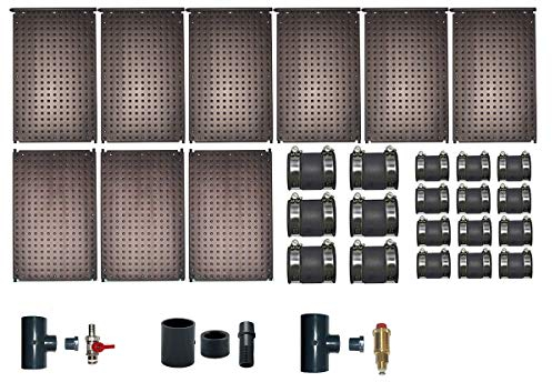 OKU - Set de absorción solar para piscina (hasta 18 m², superficie de agua, calefacción de piscina, incluye set de conexión)