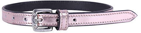 QHP Sporenriemen Castor auffällig; Edelstahlschnalle mit Strass-Steinen (Soft Pink)
