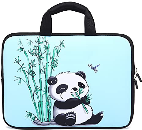 11 11.6 12 12.1 12.5 inch Laptop Carrying Bag Chromebook Case Notebook Ultrabook Bag Tablet Cover Neoprene Sleeve Fit Apple MacBook Air Samsung Google Acer HP DELL Lenovo Asus(Panda & Bamboo)