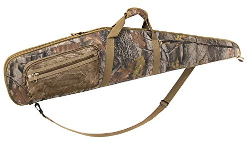 RAVOINCC Rifle Case Soft Shotgun Cases - Water Resistant Gun Carry Bag for Scoped Rifles with 3 Accessory Pockets Adjustable Shoulder Strap Available Length in Camouflage 46 Inch