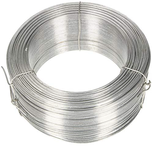 KOTARBAU® Filo da Giardino 1 mm 100 m Filo per Legare Le Piante Filo di Tensione Filo per Recinzione Zincato Argento
