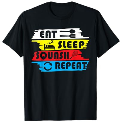 Squash Player Bekleidung Eat sleep Squash Repeat Sportdesign T-Shirt
