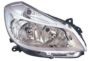Repiauto Phare avant droit fond chromé compatible avec Renault Clio 3 phase 1 2005-2009
