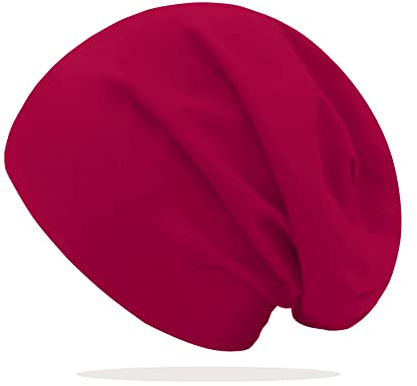 Glamexx24 Beanie Mütze Herren Damen: Slouchy Baumwoll Jersey Übergangsmütze, Laufmütze, Chemo Mütze, Fahrradmütze für Alle Jahreszeiten