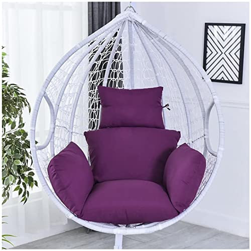 PJDDP Kissen für Hängesessel Sitzkissen, Schaukelstuhl Auflage Gartenschaukel Sitzkissen für drinnen und draußen Terrasse, Hof, Garten, Auflagen Polster für Rattan Hängesschaukel,Lila