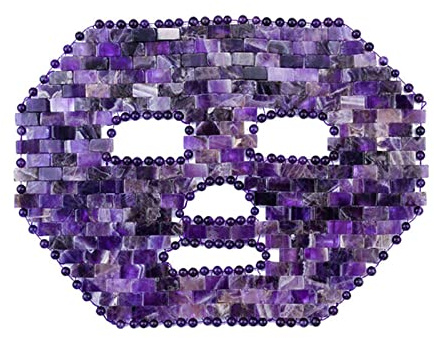 Lila Kristall Jade Gesichtsmaske Gua Sha Scraper Massage Roller Set Natürlicher Amethyst Gouache Stein,Typ 2