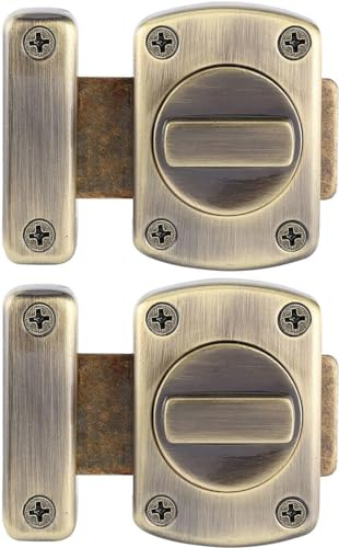 Litensh Serratura per porta del bagno con serratura girevole per cancello, in acciaio inossidabile, chiusura a scorrimento, Chiavistello per Bagno Ruota Cancello Serratura Porta Catenaccio Porta