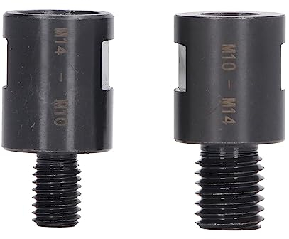 2 Adattatori per Punte da Trapano Filettate, da M10 a M14 e da M10 a M14, Convertitore per Asta di Prolunga, Adattatori per Punte da Trapano in Acciaio Legato, per Smerigliatrice