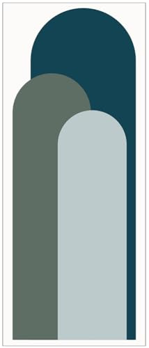Vaguelly Autocollant Mural Géométrique en Pvc Bleu, Autocollant Décoratif à Décoller et Coller, Repositionnable et Auto-adhésif pour Chambre Moderne et Salon