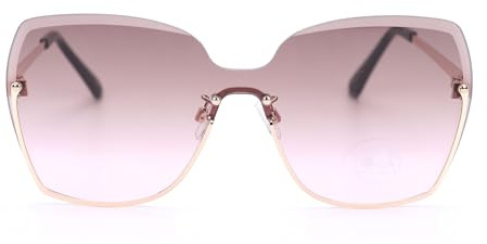 Ever Bloom Damen Designer Oversize Sonnenbrille, Sommerbrillen für Sommer in Schmetterlingsform, Metall Rahmen, Sonnenbrillen mit getönten Gläsern, schmal