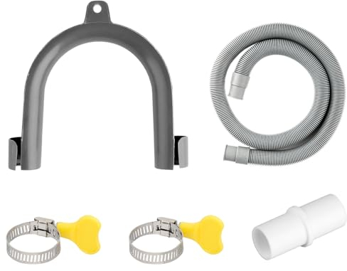 Rumyve Washing Machine Drain Hose Extension - 1m Long Hose, Pipe Kit for Washing Machine and Dishwasher