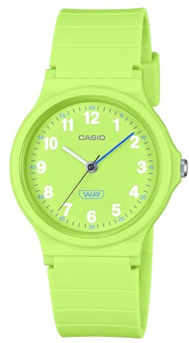 Casio Lq-Serie (31,5 mm) grünes Zifferblatt/grünes Armband aus biobasiertem Harz LQ-24B-3BEF