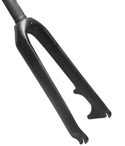 BMX Starre Gabeln 20 451 Carbonfaser Fahrräder Vordergabeln 1-1/8 Gerades Rohr Scheibenbremse Fahrradgabel 9 * 100mm Schnellspanner(Matte Black)