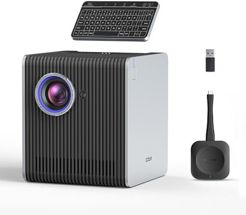 CZUR StarryHub 2200ANSI Proiettore, DLP Videoproiettore 1080P, Sistema Conferenze con 6 AI Microfoni, Videocamera 120°, Altoparlante, Proiezione Wireless, HDMI, per Riunioni, Presentazioni e Formazion