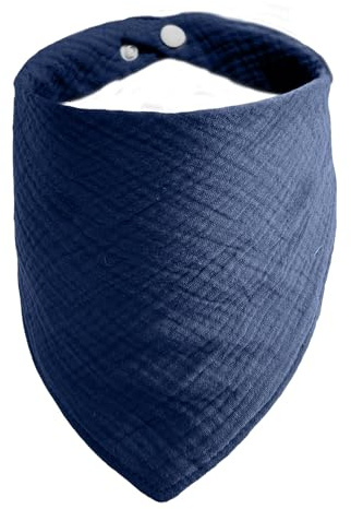 ICEMOOD Bandana Chien Bleu Marine – Coton Fermeture Pression, Écharpe Petit Chien, 3-15 kg