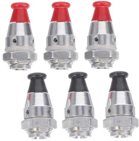 CIYODO Pressure Cooker Valve Replacement Parts Aluminum Alloy 6pcs Safety Alarm Relief Valves with Easy Installation and Precision Manufacturing for Pressure Cooker Accessories