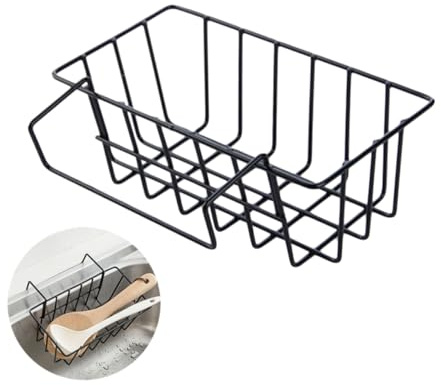 Metal Over Sink Colander Basket Black for Kitchen Sink | Strainer Basket for Rinsing, Dish Drainer Rack Use, Counter Placement, Displaying Fruits and Vegetables