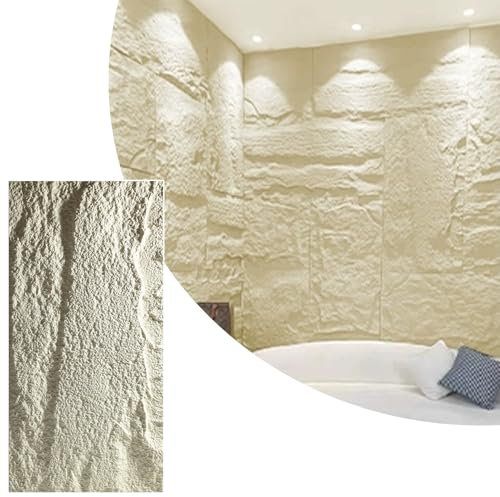 Dekorativa 3D-Väggpaneler Väggpanel I Konststen för Utvändigt och Invändigt Bruk, Vattentäta Väggbeklädnadspaneler I PU, 3D-väggdekorpaneler, Paneler I Sten(Beige,1pc)
