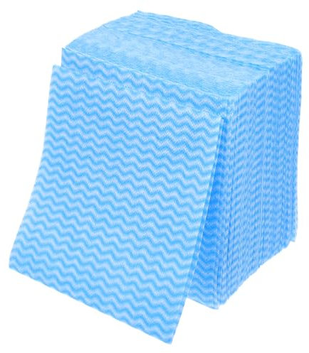 Veemoon 50 Pezzi straccio strofinacci per lavare i piatti Lavare gli stracci panno per la pulizia dei vetri stracci da cucina assorbenti lavare i panni in cucina tessuto non tessuto Blu