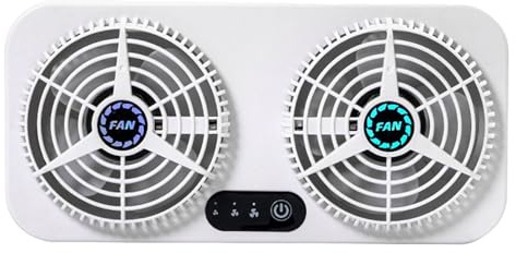 Solar Car Exhaust Fan， USB Interface Solar Powered Car Ventilator, Cools Down Fan for Summer, Fits RV, Truck, SUV, Car Side Window
