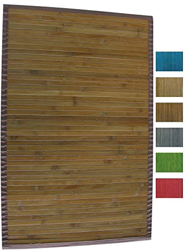 MSV 140529 Tapis Bambou Bambou Foncé 90 x 60 x 0,1 cm