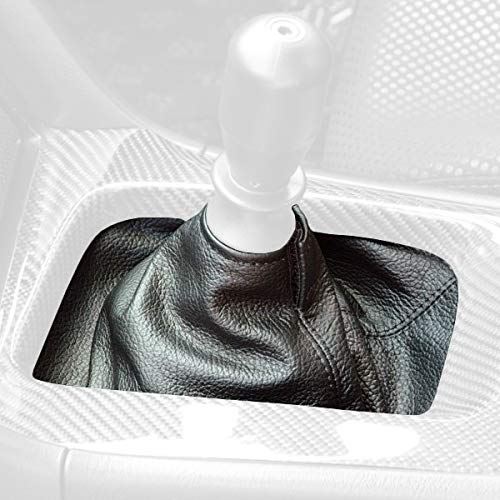 RedlineGoods Schaltsack Manschette kompatibel mit Nissan Skyline R34 1999-02. Maßgeschneidert - Nicht universell. Echtes Top Qualitat Italienisches Alcantara. Schwarz mit Silberem Faden