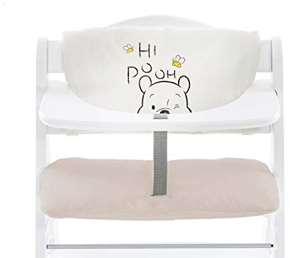 hauck Disney Sitzkissen Kompatibel mit Alpha+, Beta+ und Arketa Holzhochstuhl Highchair Pad Deluxe, Einfache Befestigung mit Klettverschluss, Maschinenwaschbar (Pooh Cuddles)