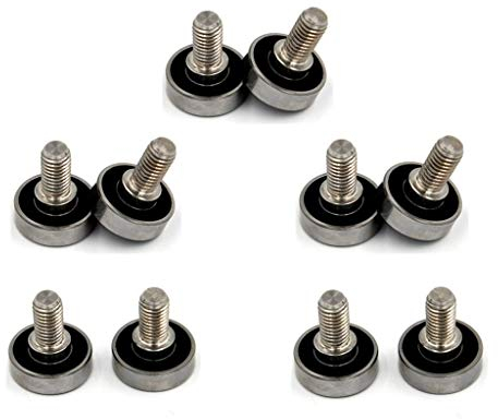 10 Stück 19mm Durchmesser Metallkugellager mit Schraube für Schrank, Schubladen, Schränke, Möbel, Fördersysteme (Konvex 2.5mm)