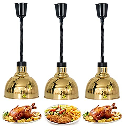 220V Food Heat Lamp, Warmer Lamp Hose Retractable Food Heating Lamp High Power for Commercial Hotel Kitchen Equipment Restaurant Supplies, Multi-colour