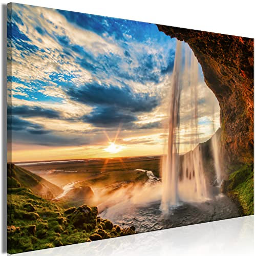 murando - Quadro Acustico Cascata 1 pezzo schiuma acustica Quadri Moderni Camera da Letto Matrimoniale - Stampa su Tela - Pannelli Fonoassorbenti Decorativi - Fonoassorbente Acustiche