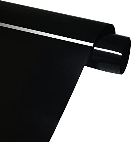 FORBELL Plotterfolie Textil, 30.5cm×3 Meter Textil Bügeltransferfolie (Schwarz)