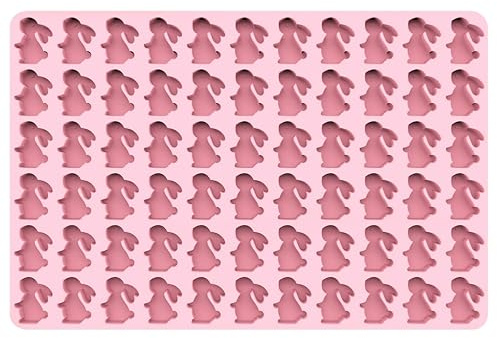 sofliym Mini-Hasen-Silikonformen für Schokolade, Süßigkeiten, Gummy, Osterhasen, Kaninchen, Schokoladenformen (Hase)