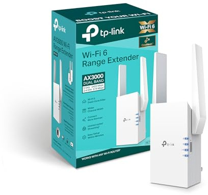 TP-Link AX3000 Dual-Band Wi-Fi 6 Range Extender (RE705X) AP Mode w/Gigabit Port, OFDMA, Beamforming, OneMesh Compatible (Renewed)