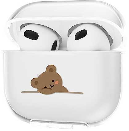 CasurvivePro Kopfhörer für AirPods 3 Hüllen, transparente TPU-Hüllen mit niedlichem Muster, Apple AirPods (3rd Generation) Ladehüllen