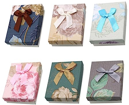 Warmhm 6stücke Schmuckschatulle Geschenkbox Schmucketui Schmuckaufbewahrungsbox Ringetui Halskettenbox Für Schmuckaufbewahrung Und Geschenkaufbewahrung Im Schlafzimmer