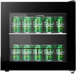 Corberó - Mini Bar 44L | CFMMB430BLGL | Estático | Negro con Puerta Cristal | Rango Temperatura 1-10ºC | Estantes de Cristal | Condensador | Puertas Reversibles | 40Db | Eficiencia Energética F, Negro