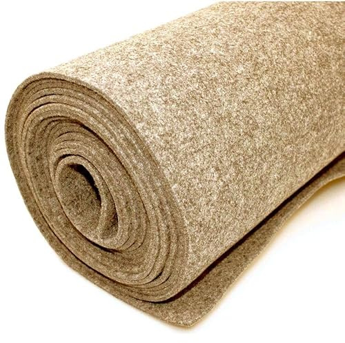 Stofftreff Santi Nålfilt/filt superflex 4 mm bredd 200 cm - svårantändlig - perfekt för restaurering, interiör beklädnad och förnyelse - högkvalitativt och flexibelt överdrag (kräm)