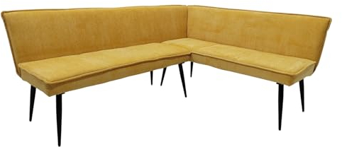 HTI living Eckbank 195 x 154 cm Mesilla Gelb kurzer Schenkel rechts Sitzbank Polsterbank