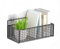 Tyenaza Cesta de Almacenamiento de Pared, Cestas de Almacenamiento de Metal Colgantes, Soporte de Pared de Cesta de Alambre de Metal, Sin Taladrar, para Dormitorio, Baño, Cocina, Negro(27x15x9cm)
