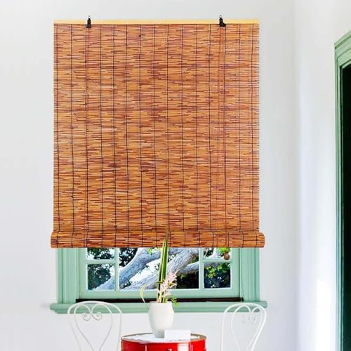 BESTXH Bambusrollo, NatüRlicher Bambus Rollo, Retro-Schilfvorhang, Sonnenschutz Sichtschutz, Anti-Uv Bambusrollo, Jalousien FüR Den AußEnbereich FüR Terrassengarten,200 * 300cm