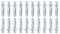 DTGN M4x32mm Hollow Wall Anchors - 20 Pack - Good for Hollow Wall Plaster Walls - Carbon Steel Hollow Drywall Anchors Screws, Silver
