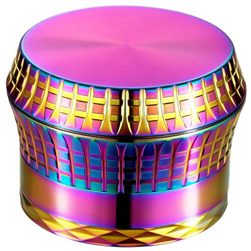 Golden Bell Herb Grinder Spice Grinder 4 Layers Zinc Alloy Grinders Special Collection- 2.3 inch Rainbow Color